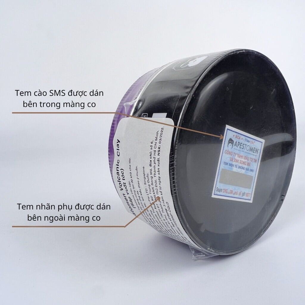 Sáp Vuốt Tóc nam Apestomen Volcanic Clay 80g