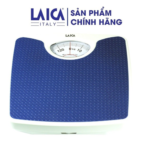 Cân sức khỏe Laica PS2018 - Cân cơ dùng trong gia đình - Trọng lượng tối đa 130 kg - Độ chia 1 Kg - Mặt cân màu xanh nhập khẩu