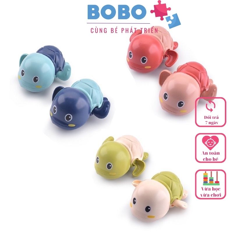 Đồ Chơi Vặn Cót Dưới Nước, Rùa Con, Cá Heo Vặn Cót - Đồ Chơi Dưới Nước Cho Bé