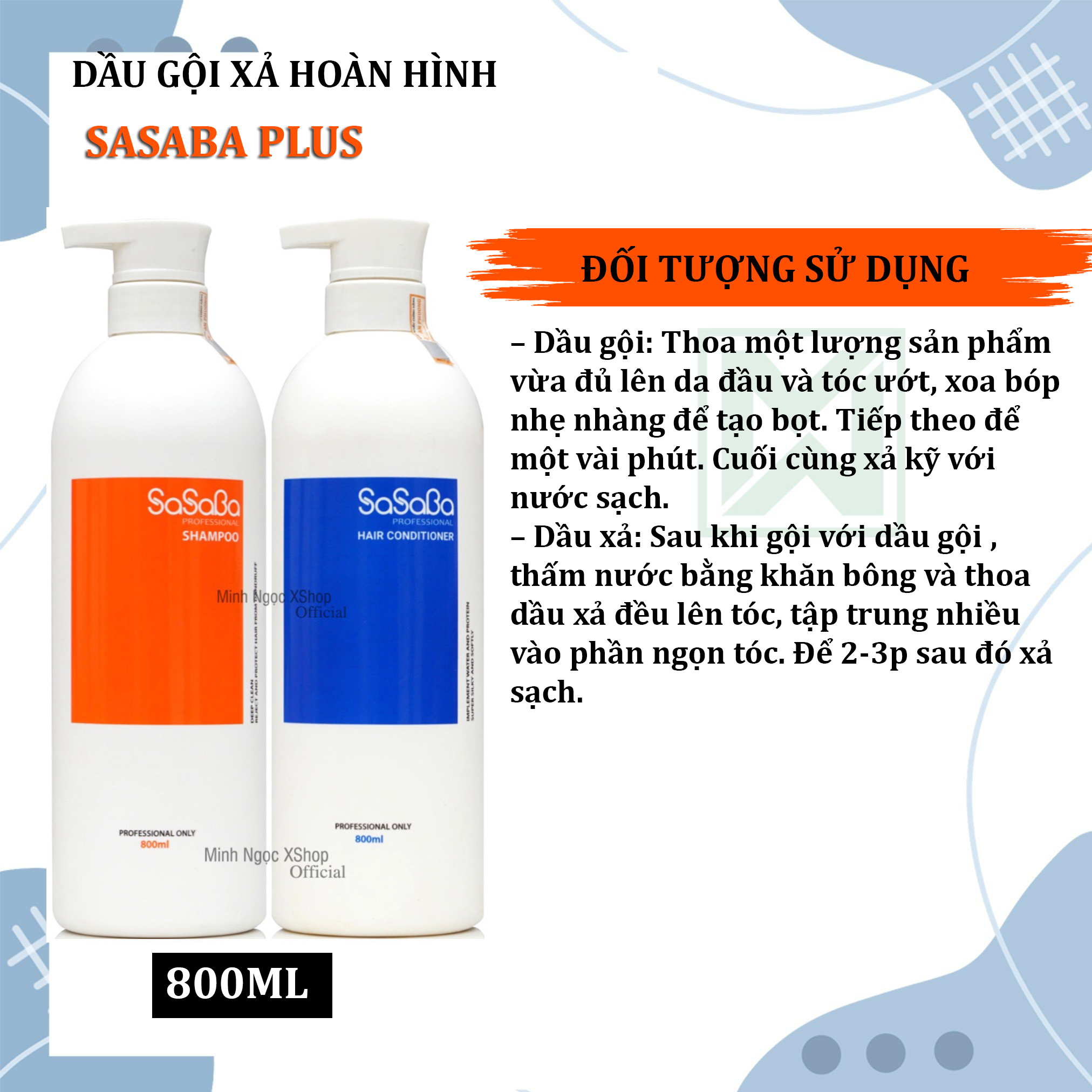 DẦU GỘI HOÀN HÌNH SASABA PLUS 500ML CHÍNH HÃNG