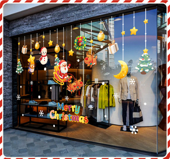 Decal trang trí Noel - Rèm dây noel phụ kiện