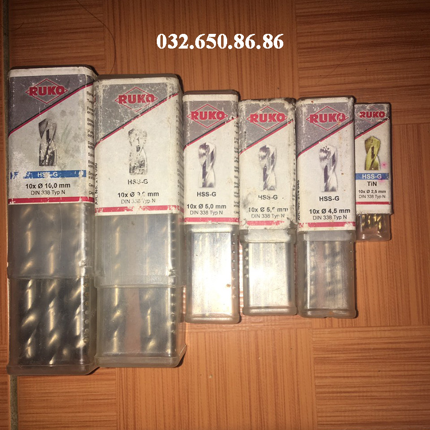 Mũi khoan thép gió HSS DIN338  214... RUKO
