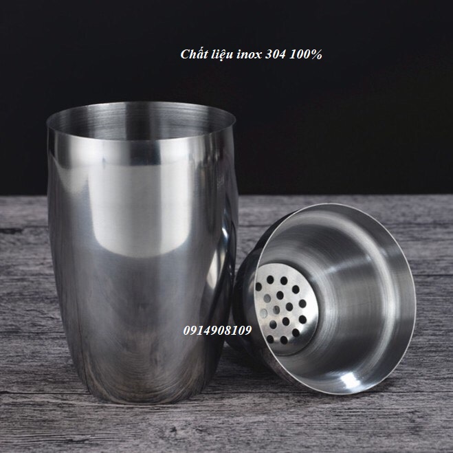 Bình lắc inox, bình shaker 350ml - 550ml - 750ml