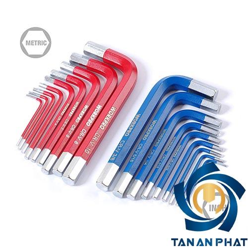 Bộ lục giác ngắn WORKPRO W022010, 18 chi tiết