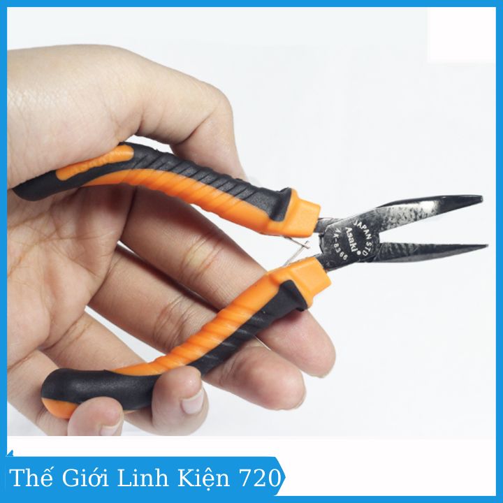 Kìm mỏ nhọn cong Asaki AK-8366