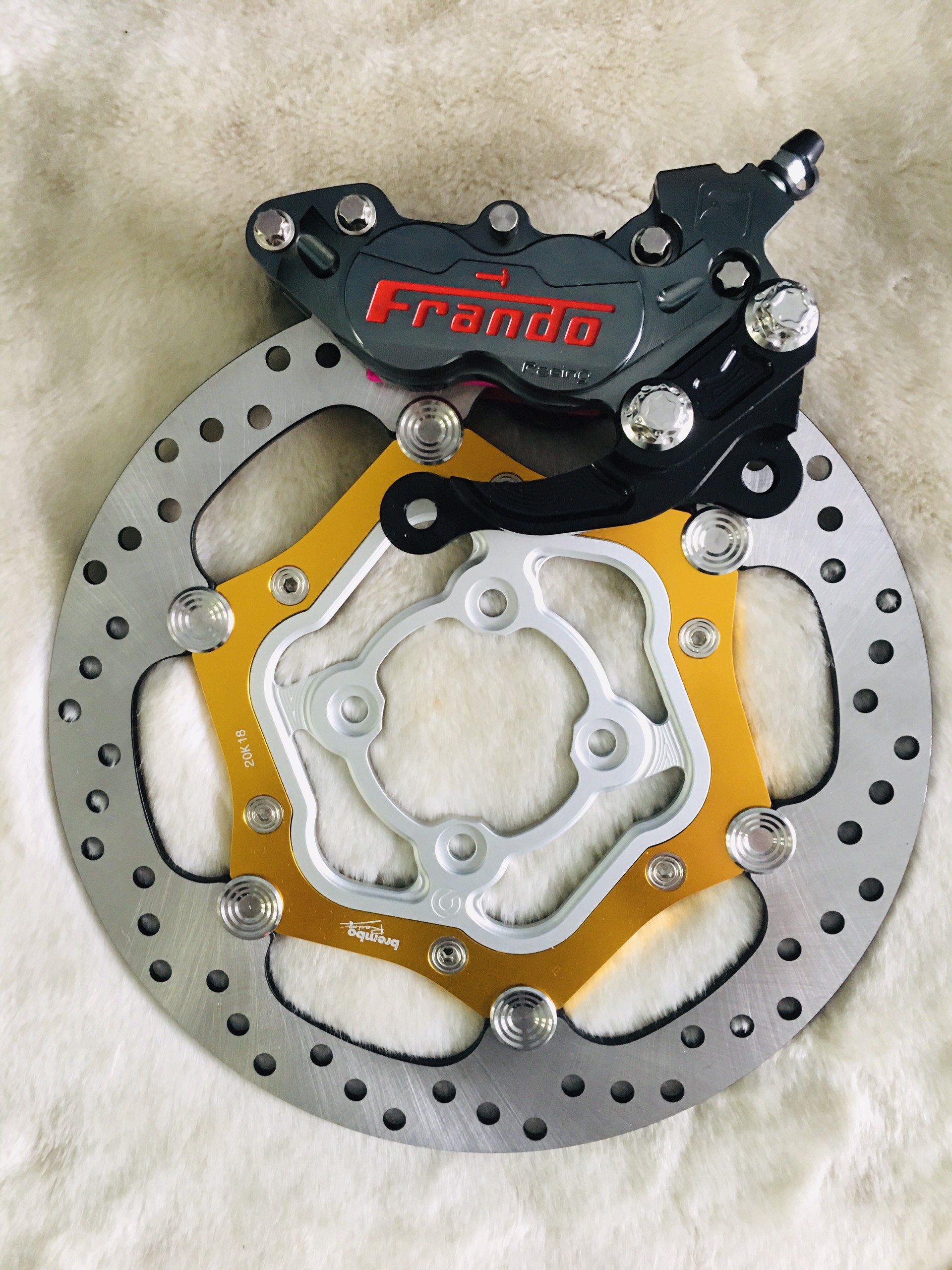 Combo heo+pát+đĩa sirius -đĩa 267mm -heo frando 4piston- pát sirius 260/267mm
