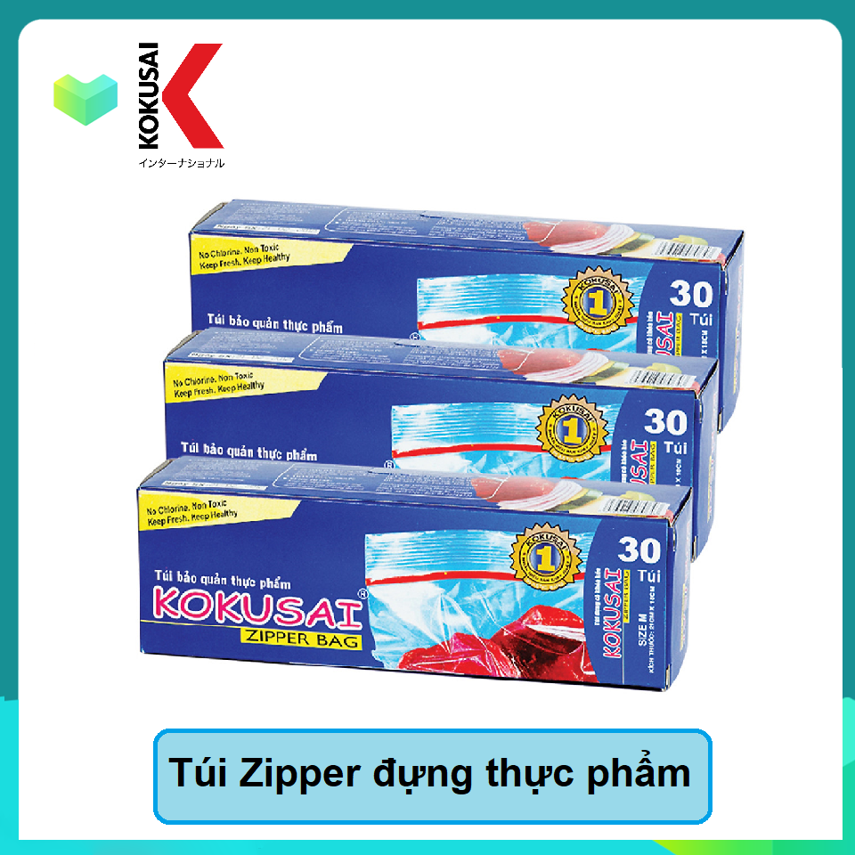 Túi zipper bảo quản thực phẩm Kokusai  (10-50 túi)