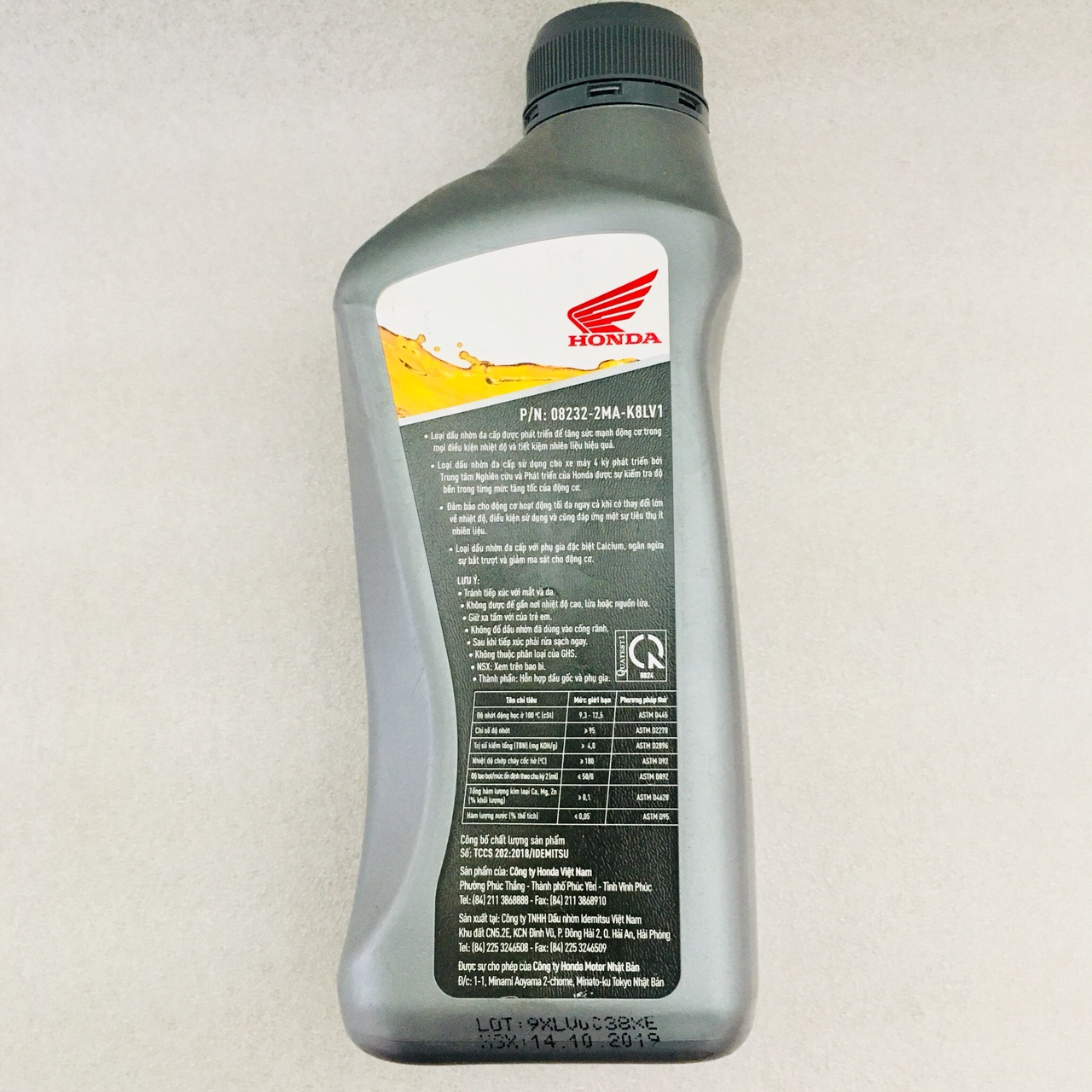 NHỚT HONDA SL10W-30 (nhớt xe số) 800ML