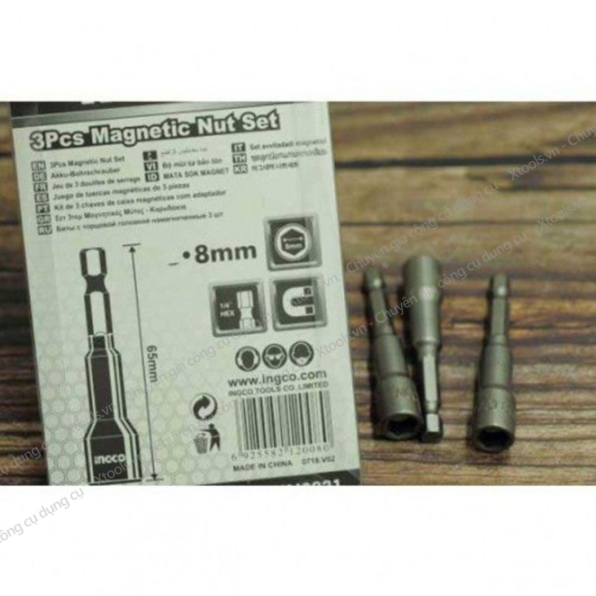 Bộ mũi từ bắn tôn AMN0831 Mũi bắn tôn siết vít đa năng đuôi lục giác 1/4''- 45mm, chất liệu 50BV30, với lực nam châm mạnh, chống rỉ