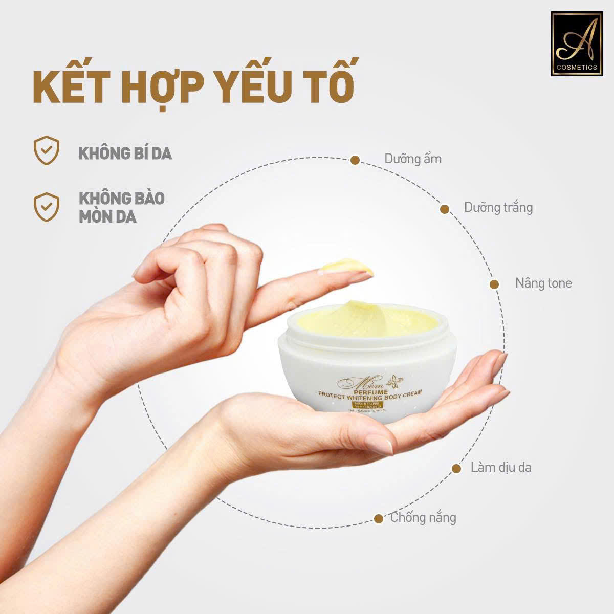 [Tặng Kem ủ trắng] ComBo 3 kem body mềm Acosmetics, 150mlx3
