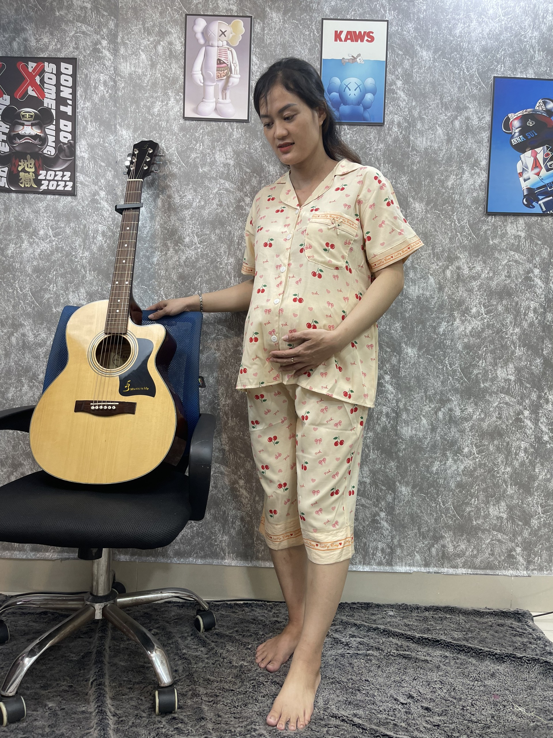 Bộ Đồ Bầu Đủi Lạnh Lửng Cao Cấp