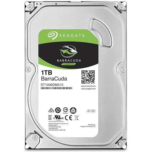 Ổ cứng HDD 3.5 PC SEAGATE BarraCuda 1TB SATA 7200RPM 64MB - ST1000DM010