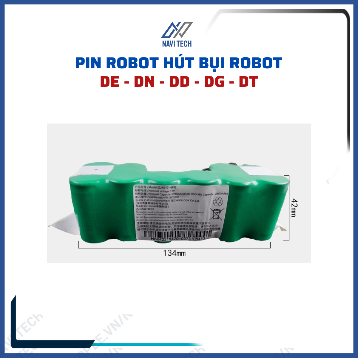 Pin robot hút bụi Debot DN33, DN320, DN36, DN39, DD35, DD37,DD33, DE53,DE55