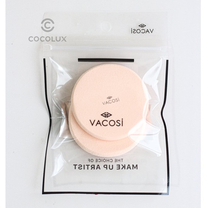 Bông phấn ướt tròn vacosi disc sponge 2 miếng - bp03