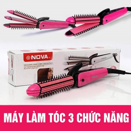 Máy Làm Tóc Mini 3 Chức Năng Uốn, Duỗi, Dập Xù NOVA