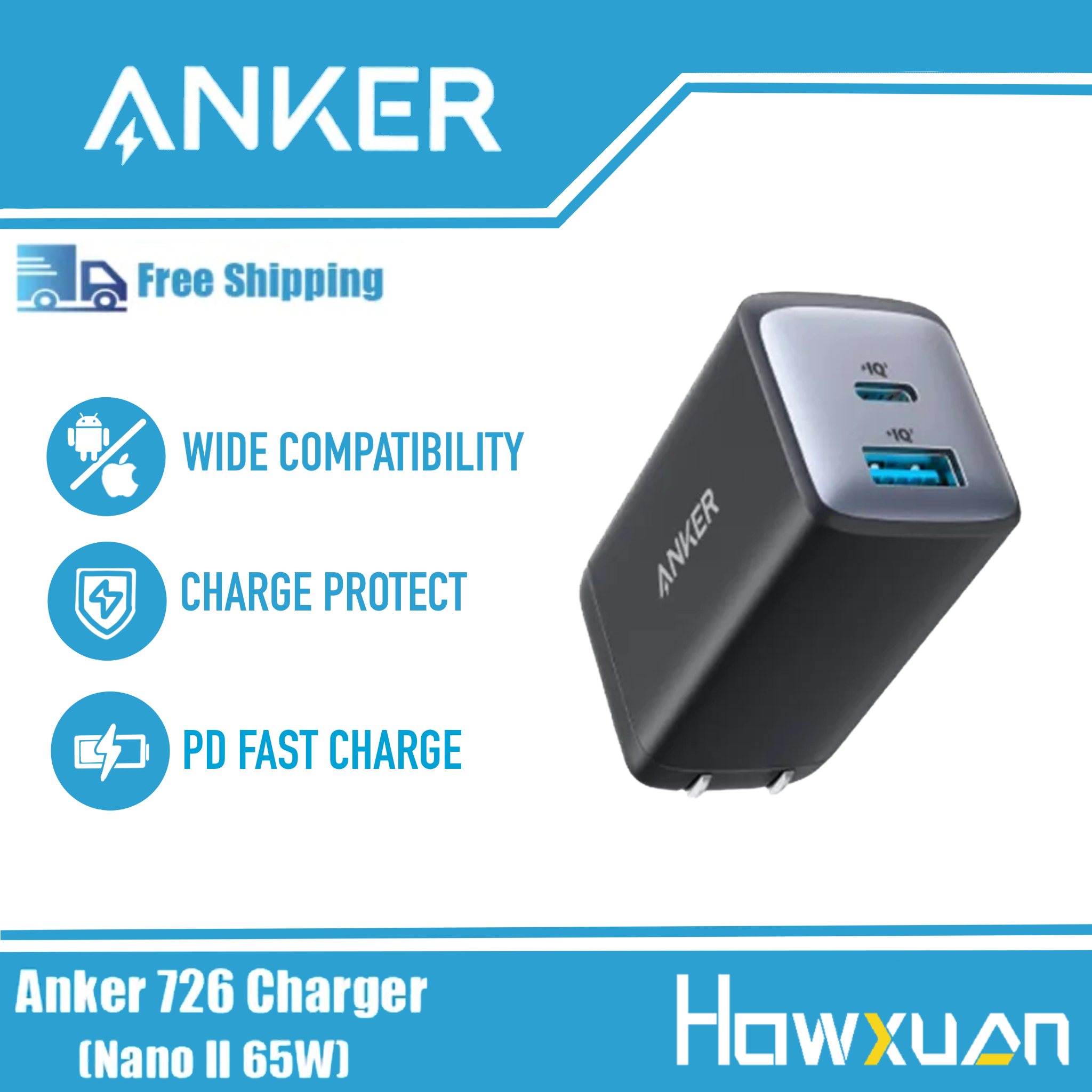 Anker USB C Charger, 726 ChargerPPS Fast Charger Adapter