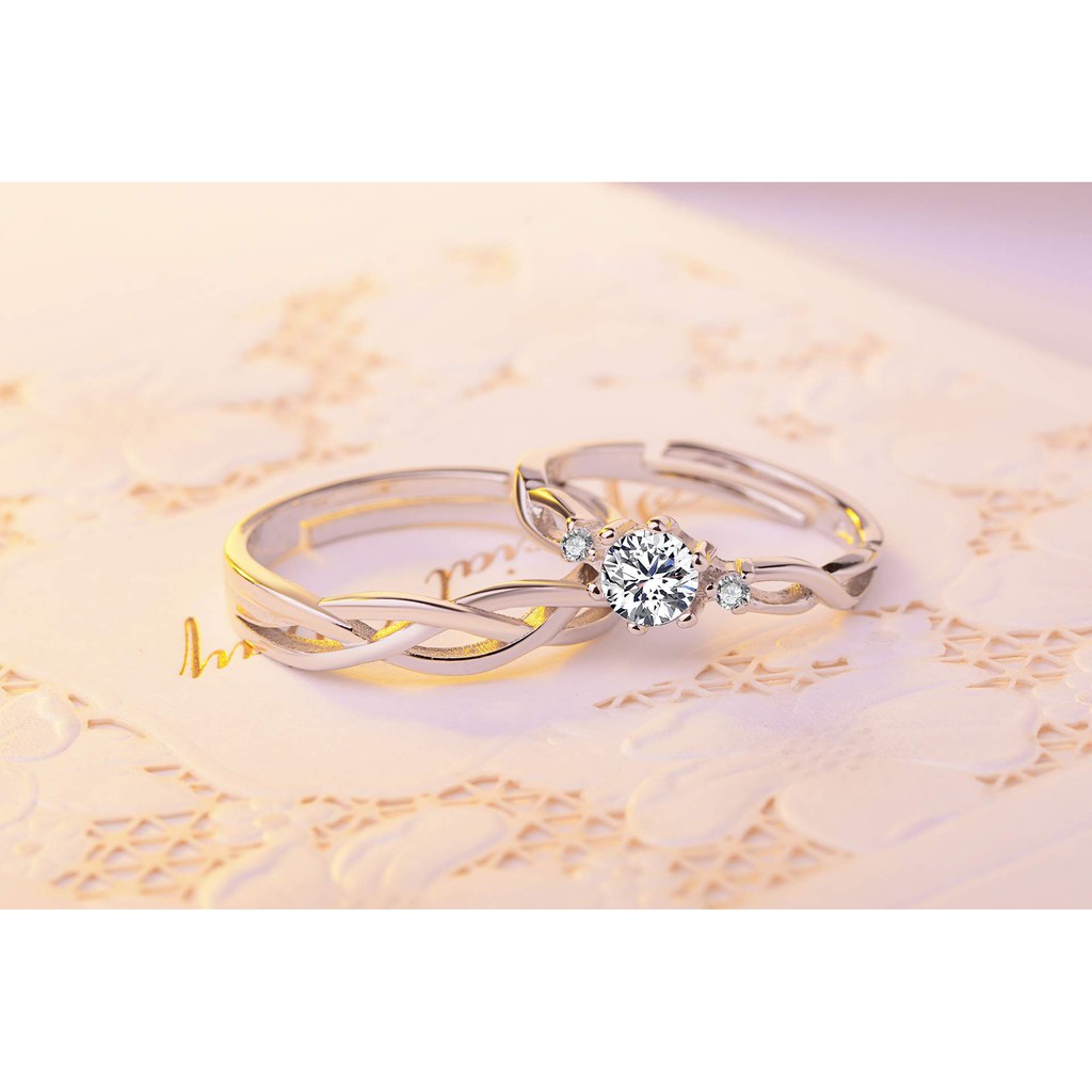 CẶP NHẪN ĐÔI 2019 - NHẪN BẠC NAM - NHẪN BẠC NỮ (TS-ND-A3)