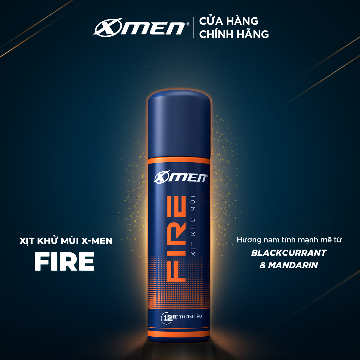 Combo 2 Xịt khử mùi X-Men Fire 140ml