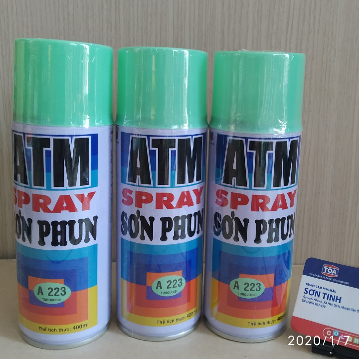 SƠN XỊT ATM MÀU XANH NGỌC Turquoise A223 -  xanh lá
