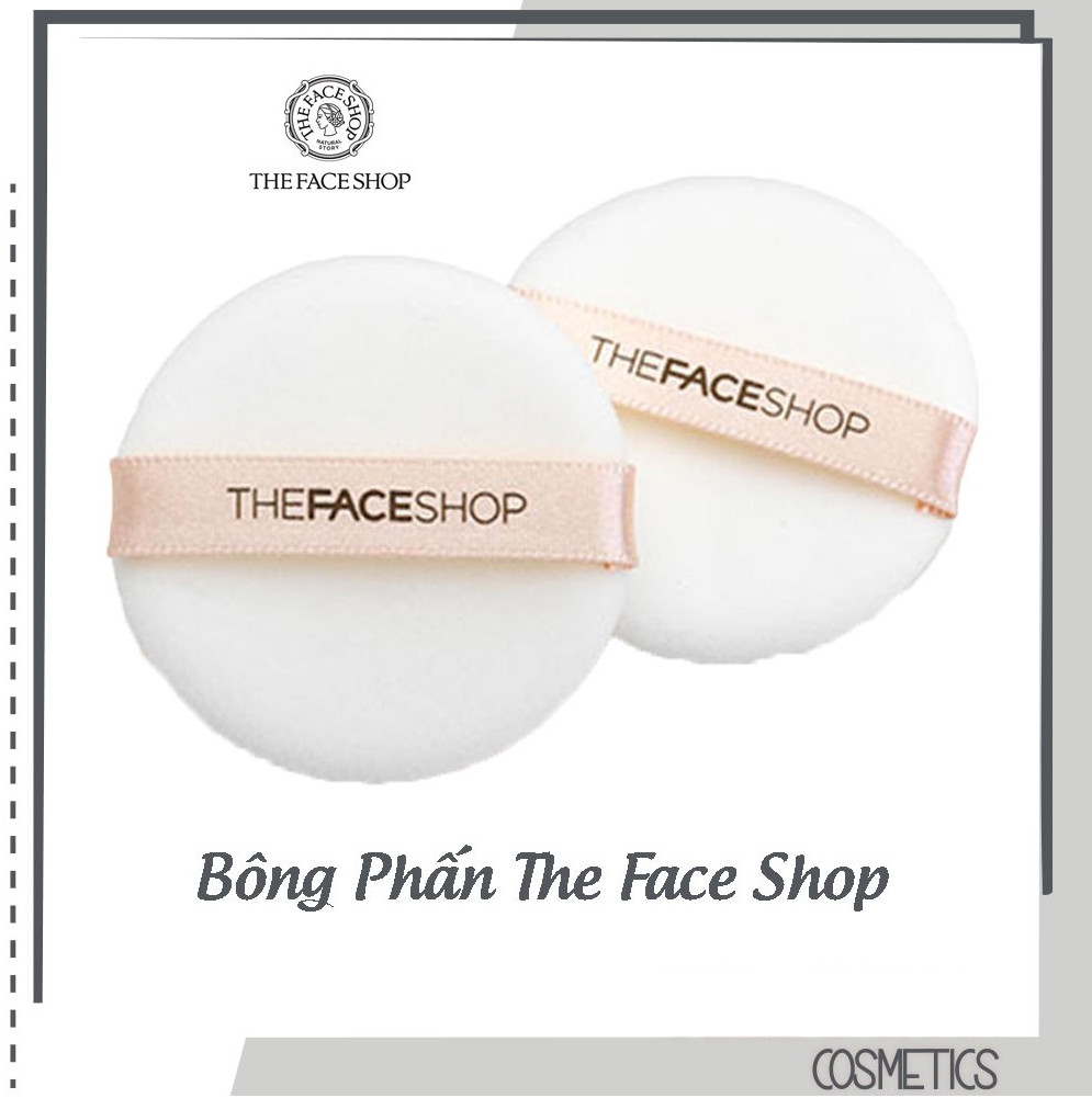 Bông Mút The Face Shop Round Flocked Puff ( Bông đánh cushion phấn nước )