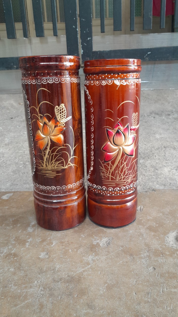 ỐNG ĐỰNG NHANG BẰNG GỖ CAO 32CM (1 ống)