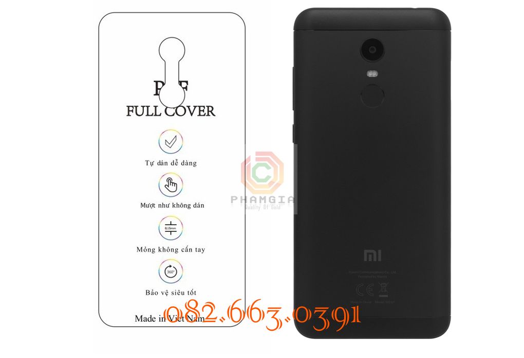 Dán PPF Xiaomi Redmi 5/5 plus loại bóng, nhám dành cho mặt lưng, mặt lưng full viền