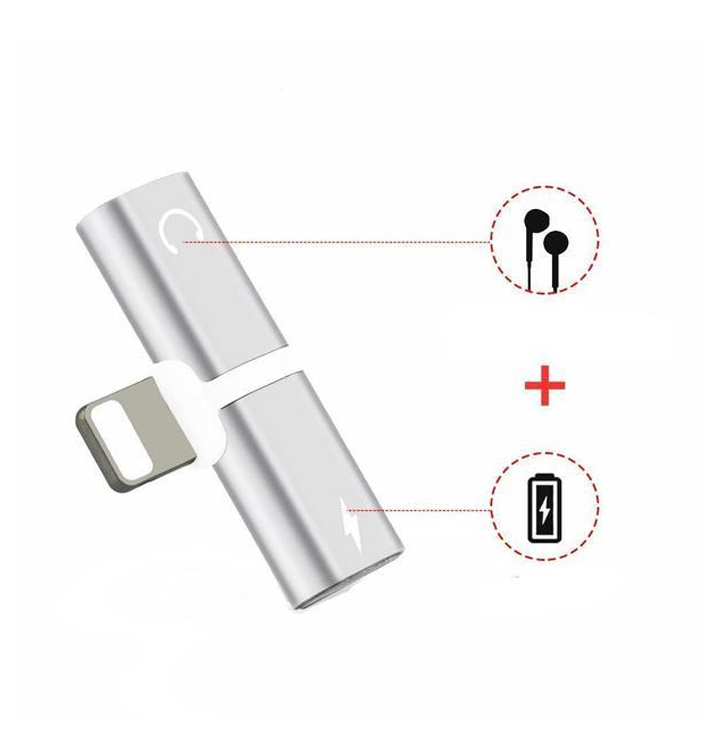 Jack Chia 2 Cổng Cáp Sạc Và Tai Nghe Cho Iphone Chân Lightning