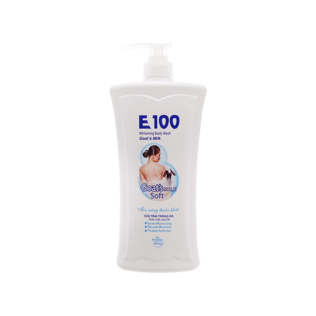Sữa Tắm dưỡng trắng da E100 Silky