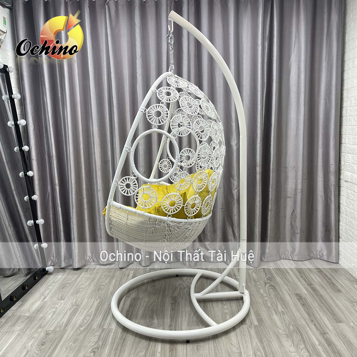 (FREESHIP) Bộ Xích Đu Đơn Mẫu Hoa Để Sân Vườn Cao Cấp (Ảnh Thật Và Video)