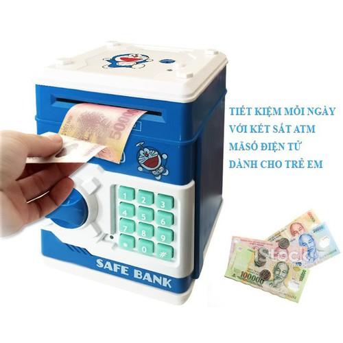 két sắt điện tử mini cho bé, két đựng tiền cho bé