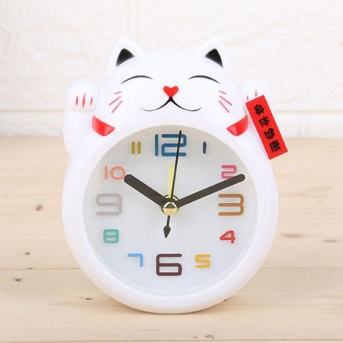 Đồng hồ để bàn hình mèo