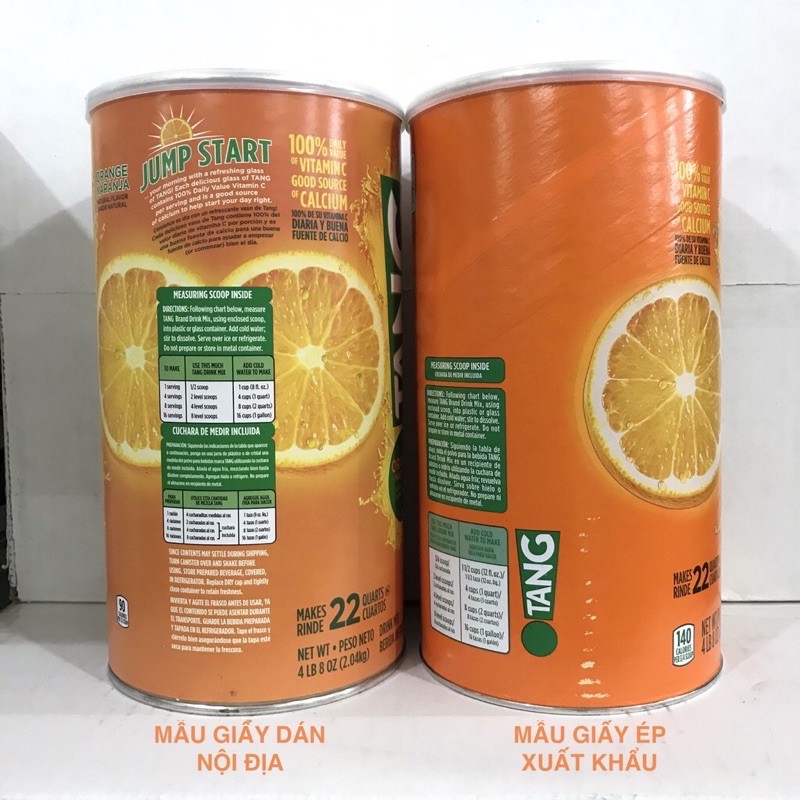Bột Cam Tang 2,04Kg Hàng Mỹ
