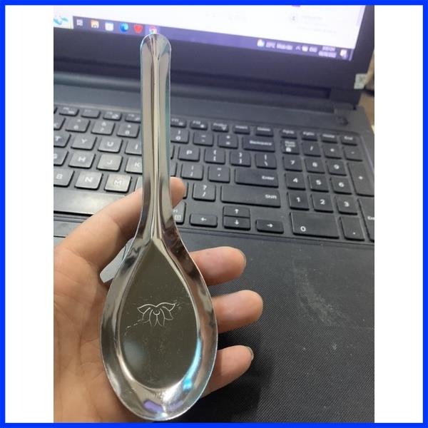 Thìa ăn cơm inox, sáng bóng không gỉ, môi phở