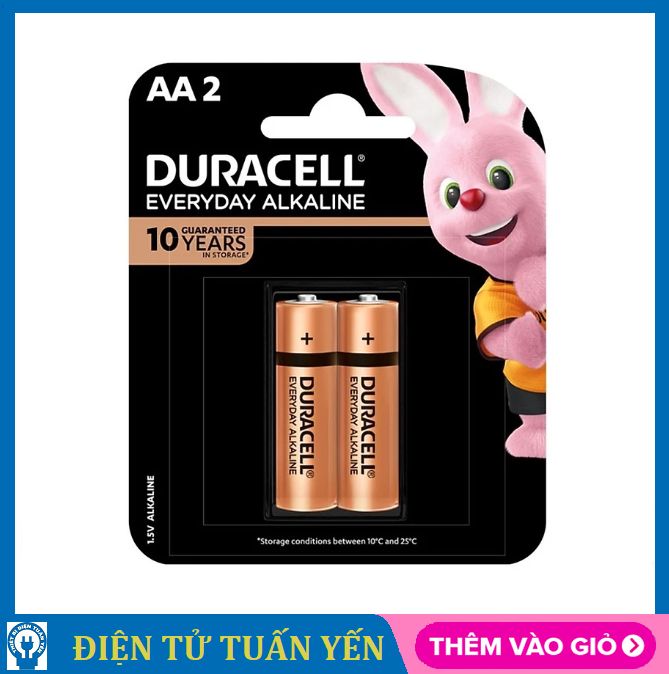 Pin AA Duracell Everyday Akaline dung lượng 1.5V siêu bền - Hàng chính hãng