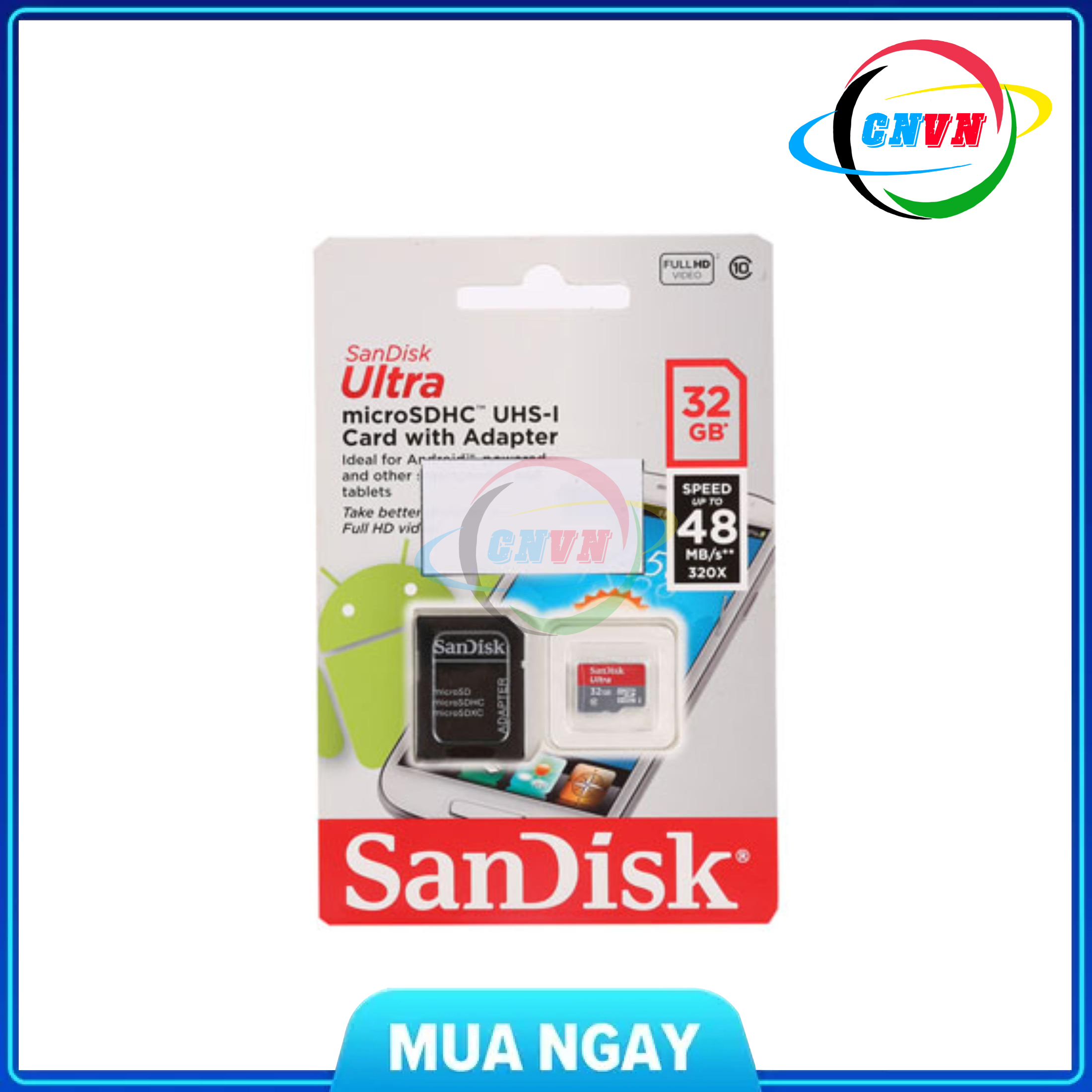[HCM]Thẻ nhớ Micro SD SanDisk Ultra 32GB Class 10 (new 2018)