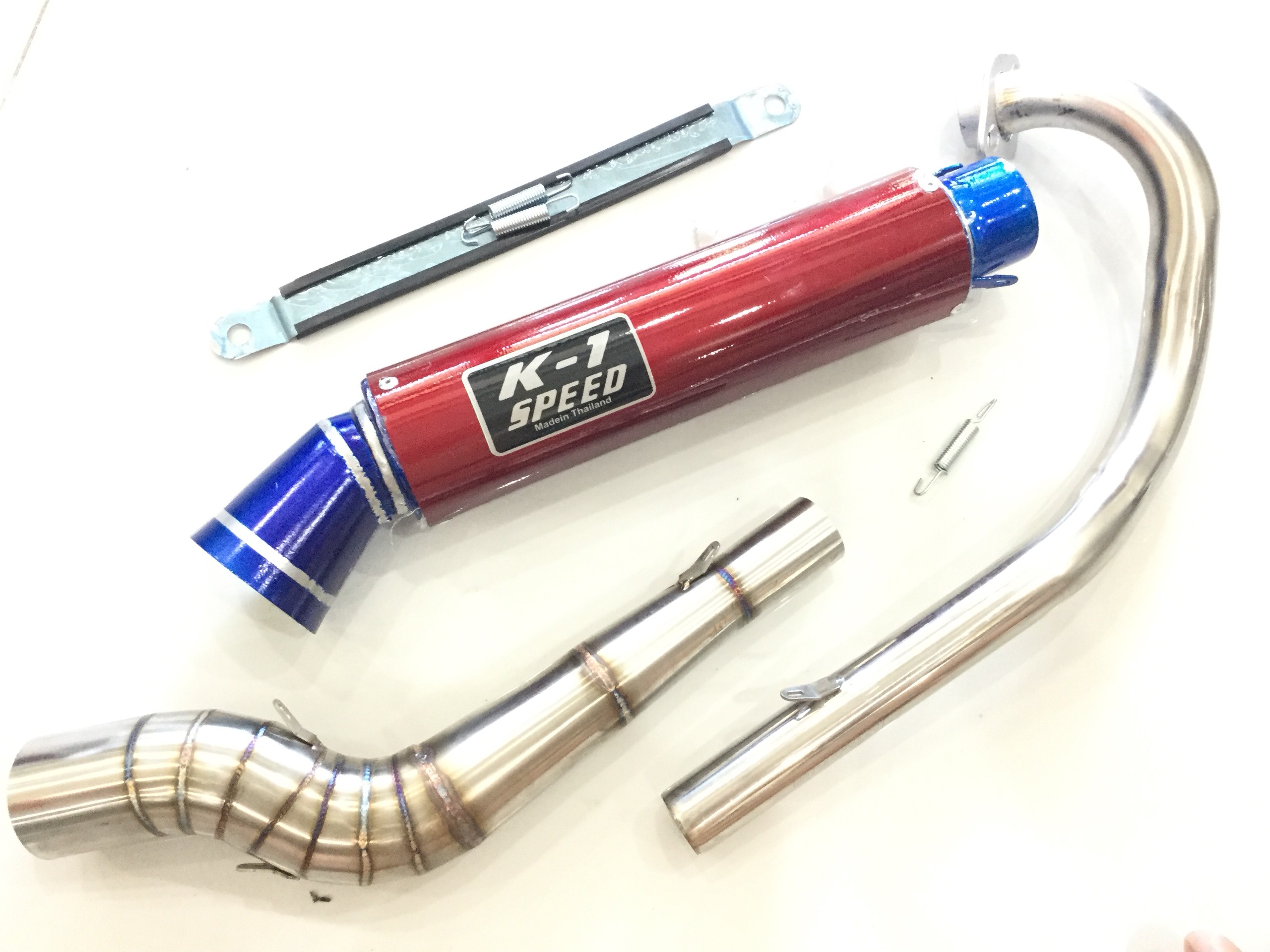 Pô K1 Super Đỏ - Cổ Cong 2 Khúc Đá Exciter 150 ,,,,,....,.,.