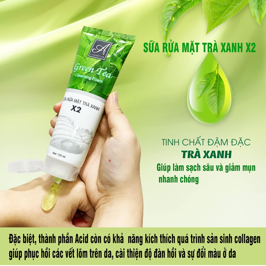 Sữa rửa mặt trà xanh Acosmetics 120ml
