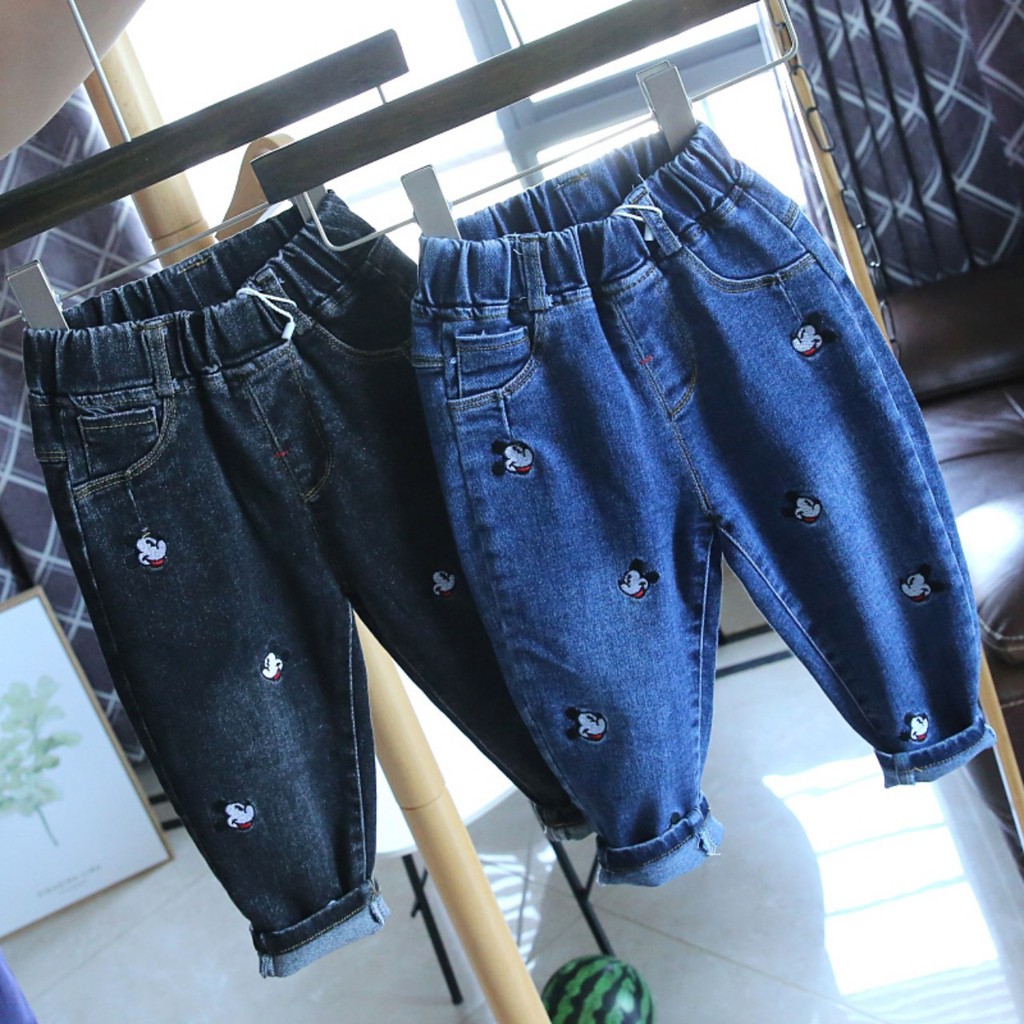 Sale !!! Quần bò micky cho bé trai bé gái