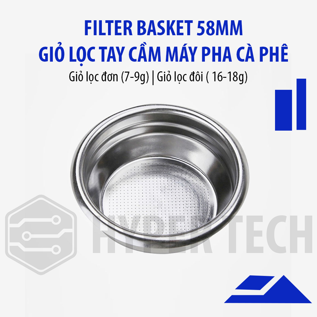 Filter (giỏ lọc) tay cầm máy pha cà phê loại 58mm (Filter Basket 58mm)
