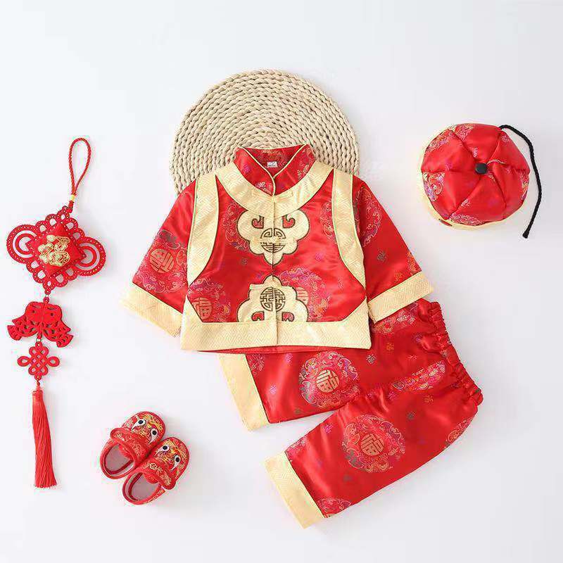 bộ đồ cách tân bé trai mặc tết