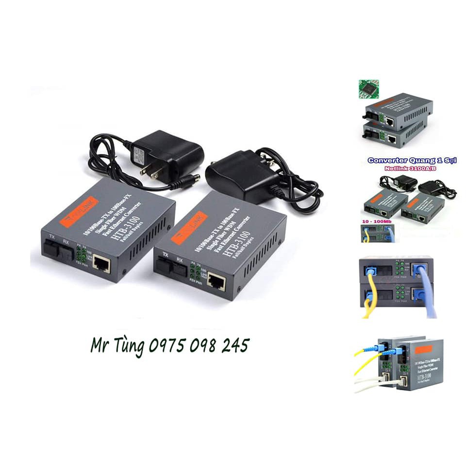 Cặp converter quang điện  NETLINK AB 3100