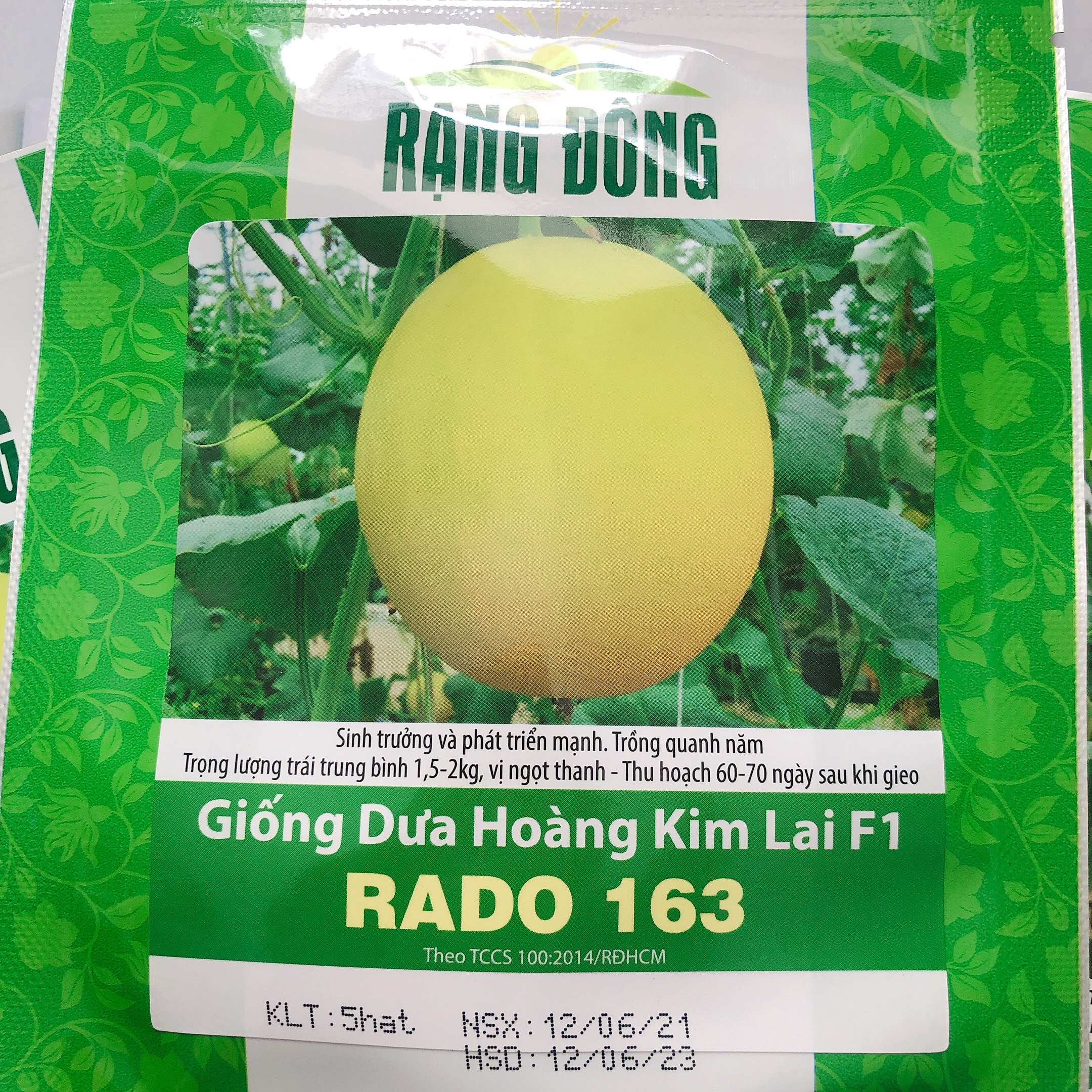 Hạt giống dưa hoàng kim f1 rado 163 rd gói 5 hạt