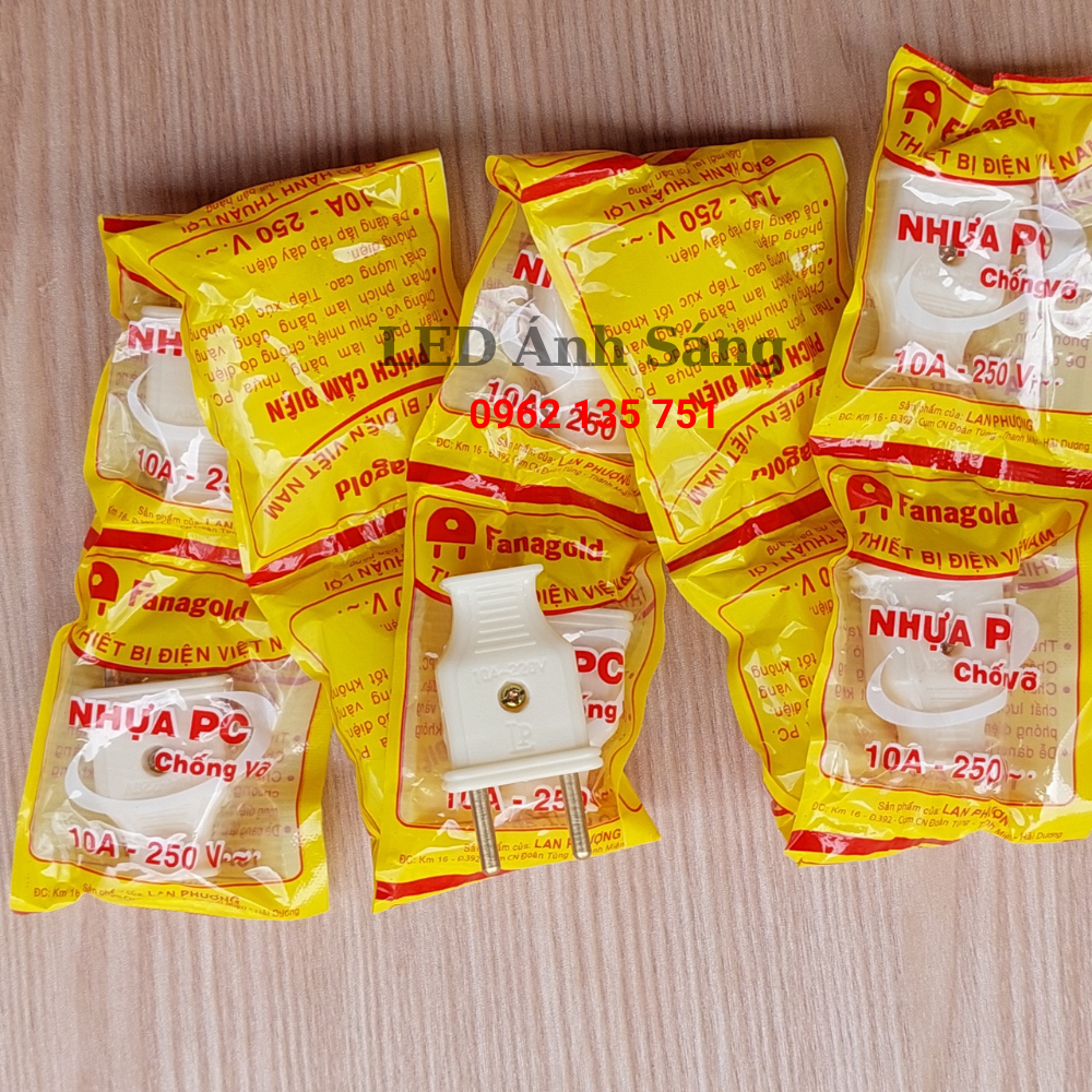 Combo 10 phích cắm 4 ly, phích nối âm Fanagold