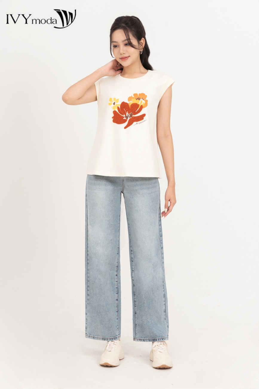 Áo thun tay chờm IVY moda MS 57B9538