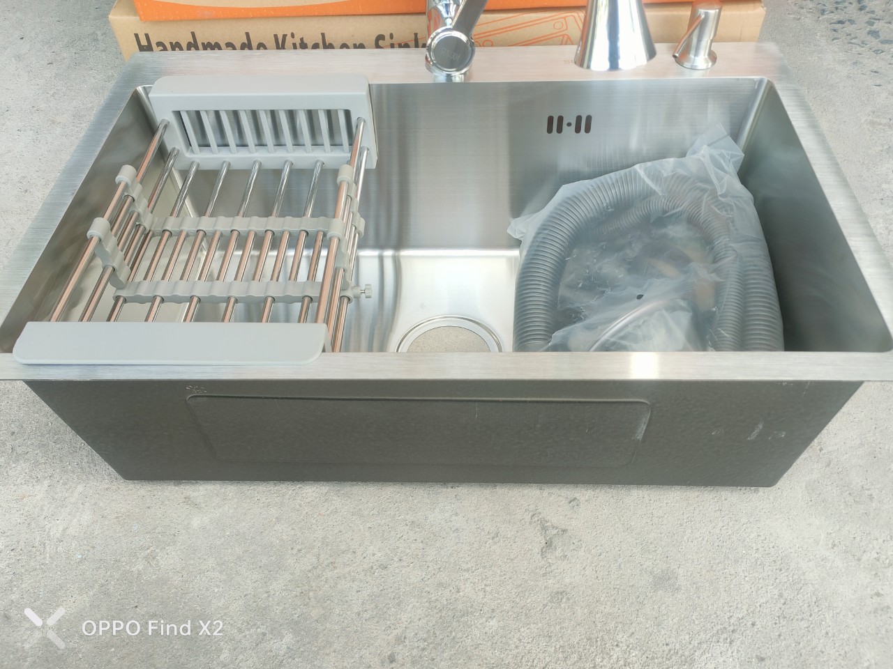 [Chậu Đúc 1 Hộc] Chậu rửa chén bát inox 304 chậu đúc KT 6845
