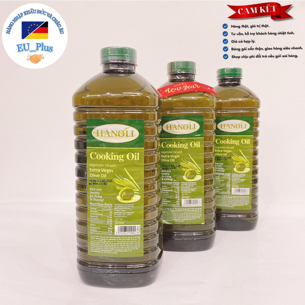 Dầu ăn oliu Hanoli Extra Oil 3l