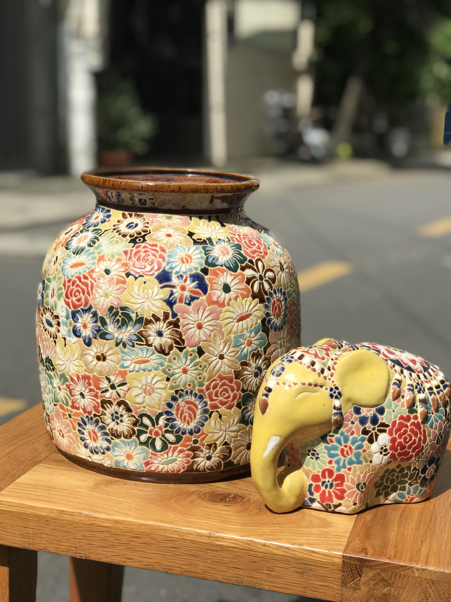 Bình Chóe Bách Hoa Gốm Sứ Nam Bộ HN 28cm