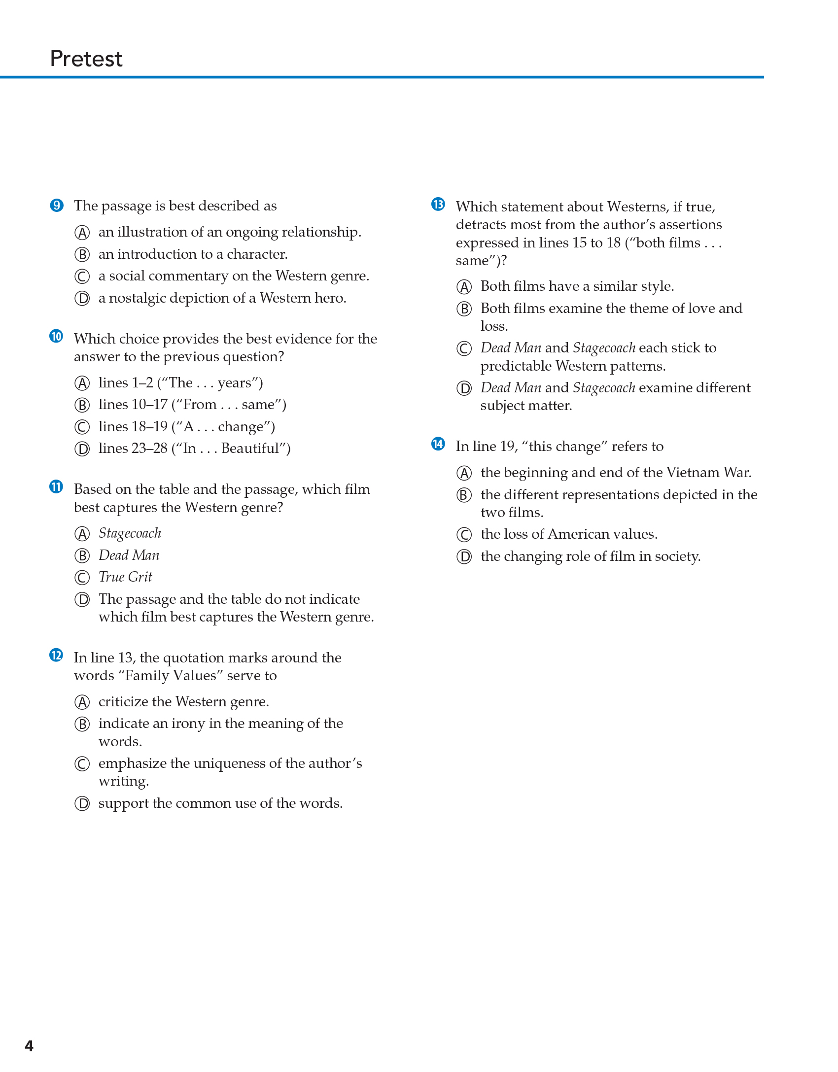 SAT Reading, Writing and Language Skills third edition