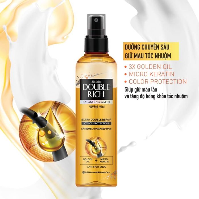 [LG Daily Beauty Official] Combo 2 Nước dưỡng tóc Double Rich nuôi dưỡng tóc óng mượt 250ml