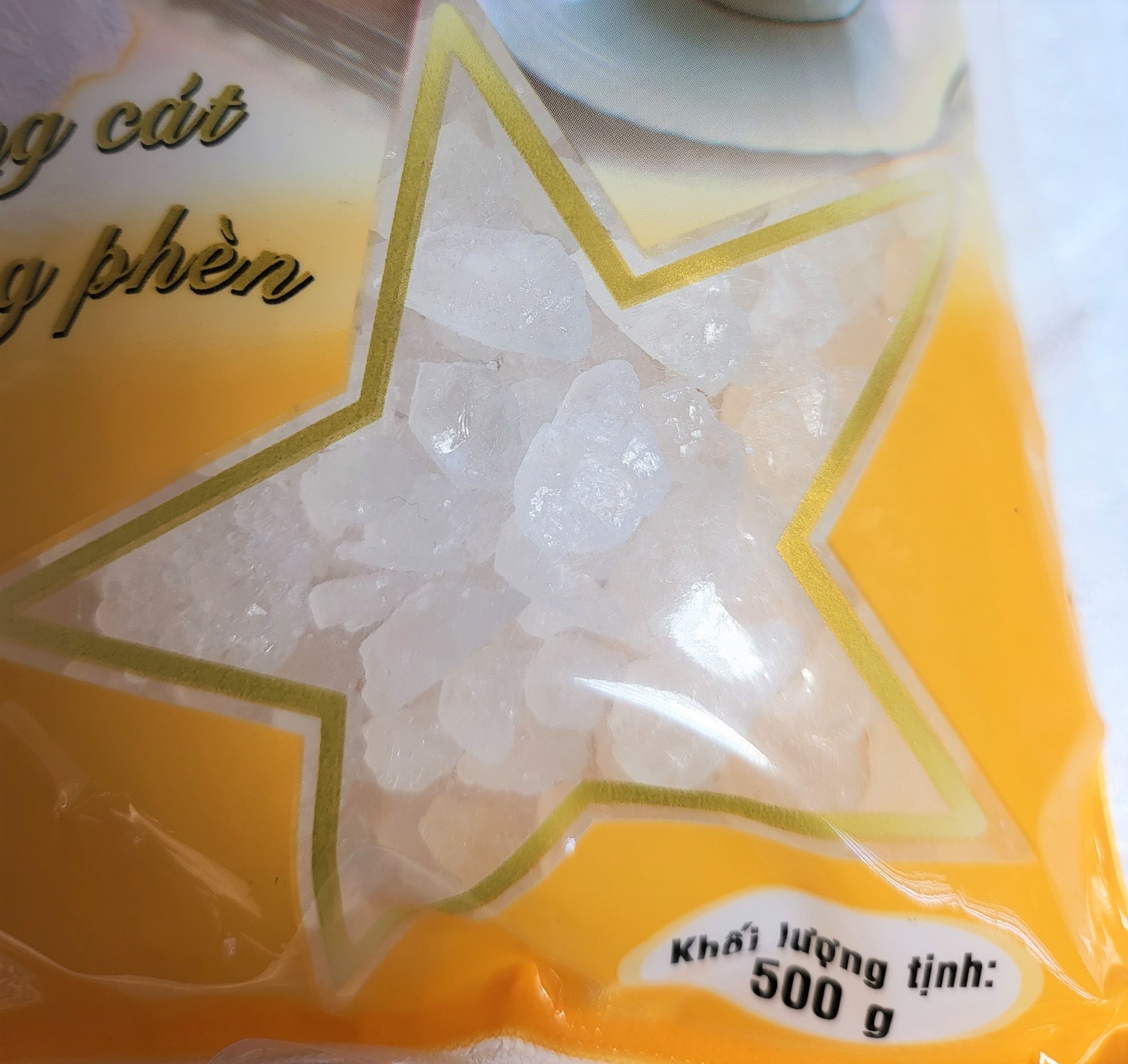 [Túi VÀNG 500g] ĐƯỜNG PHÈN HẠT (TO) [VN] HOÀNG LONG Rock Sugar